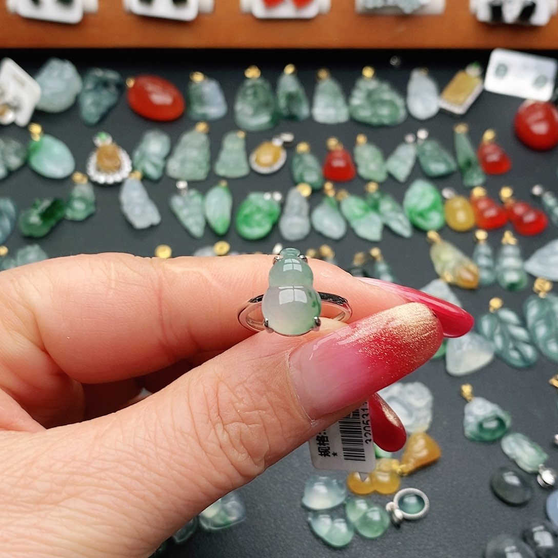 翡翠戒指银S925镶嵌?****?戒指