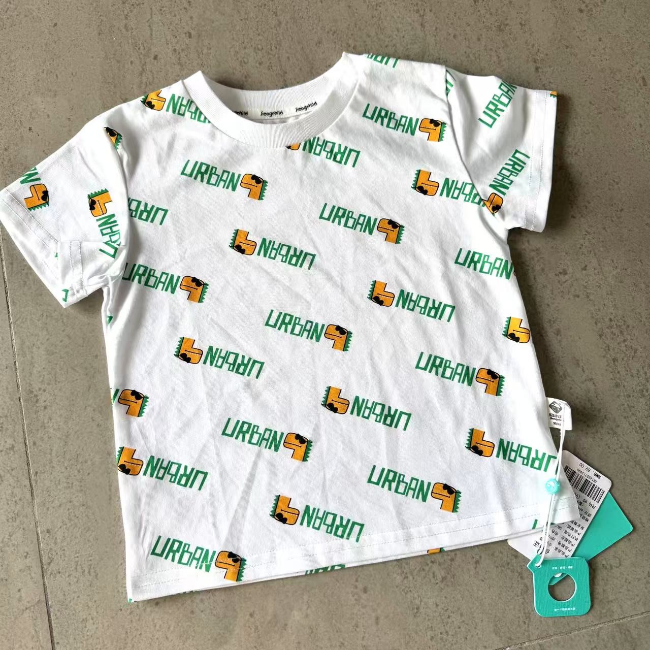 品牌夏季儿童宝宝卡通印花休闲男童百搭上衣短袖T恤XBT43571