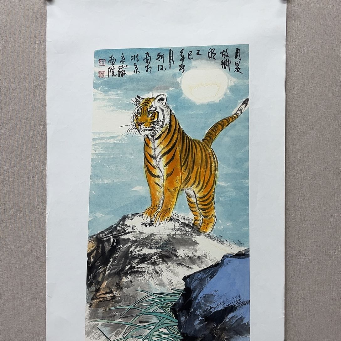 国画艺术家真人手绘