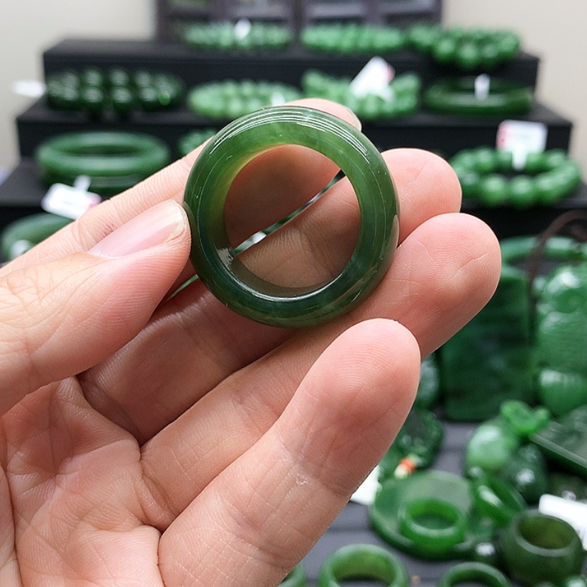 【闪购商品】和田玉（碧玉）戒指未镶嵌二*