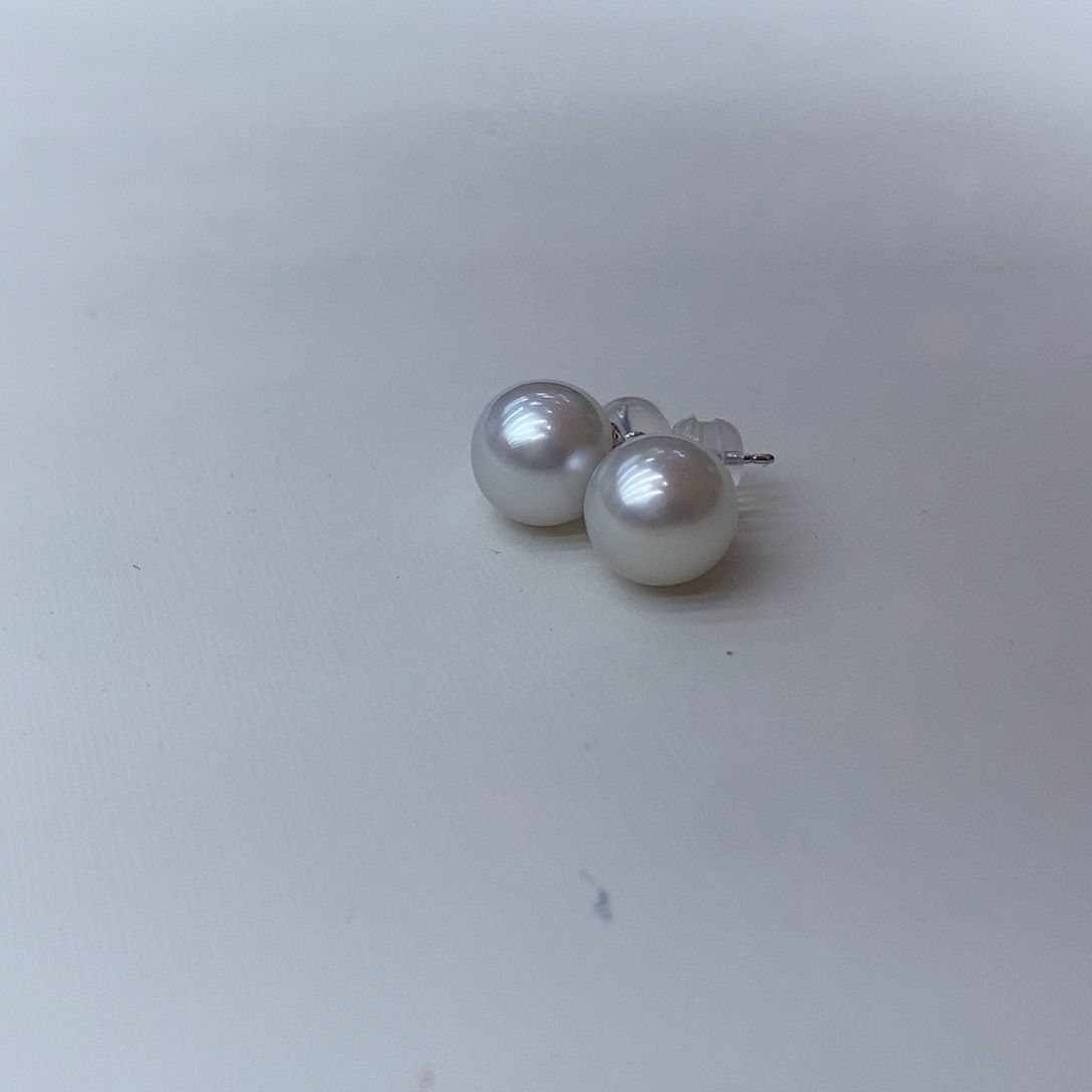 海水珍珠耳饰18K金镶嵌