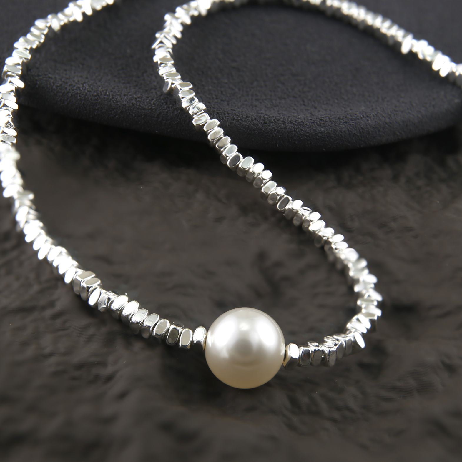 铜合金项链 【八方来财】超闪碎银子轻奢施华珠项链M0066