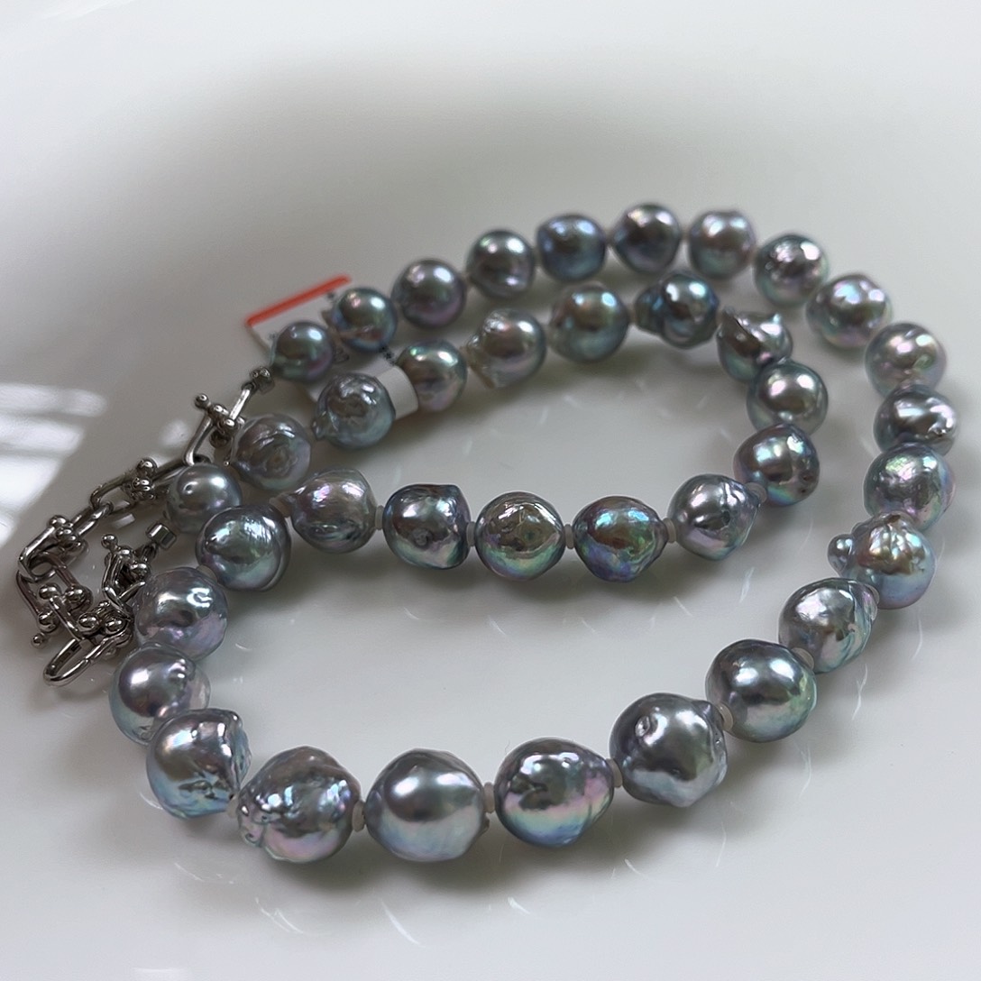 海水珍珠颈饰未镶嵌蓝血巴洛克8-11