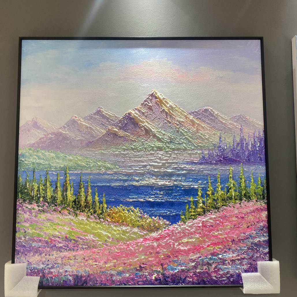 （金山风景）纯手绘油画装饰画入户走廊玄关挂画