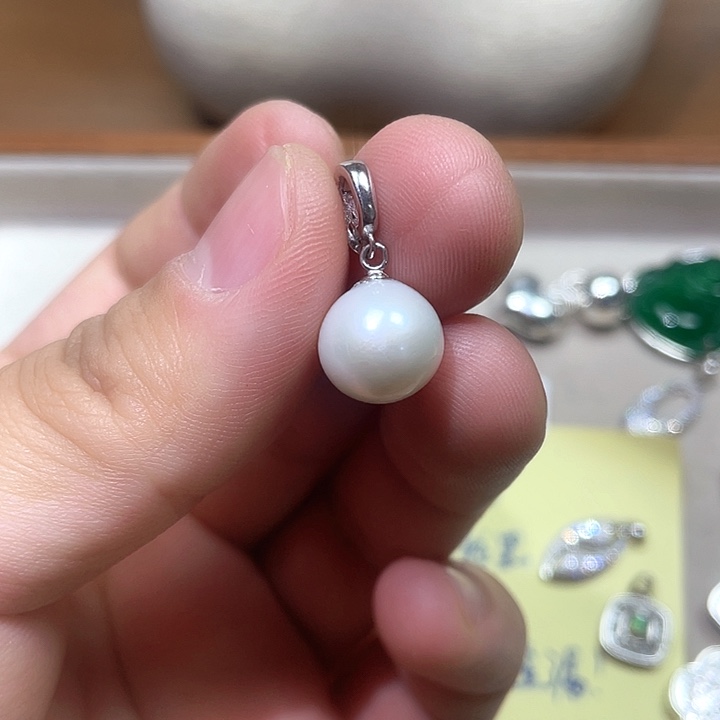 坠链均925银锆石万能扣珠珠