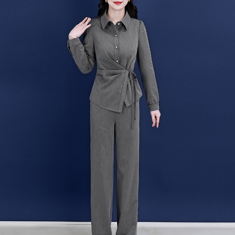 【两件套】24371梦晚春季优雅气质时尚大气休闲收腰显瘦套裤-XZY