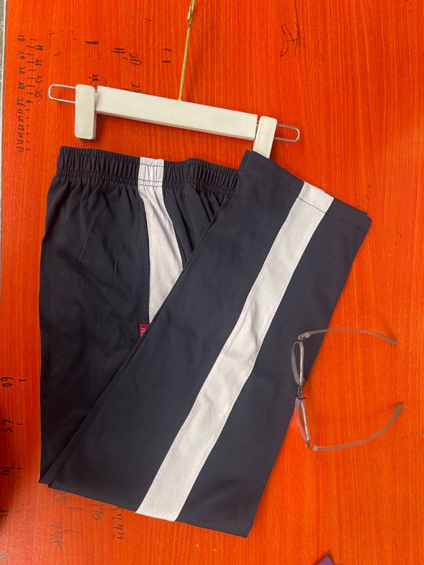 青州校服青州中学夏季薄裤藏青色宽白条校服裤夏款运动裤休闲裤