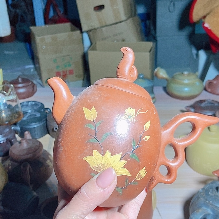 紫砂茶杯宜兴紫砂全手工制作