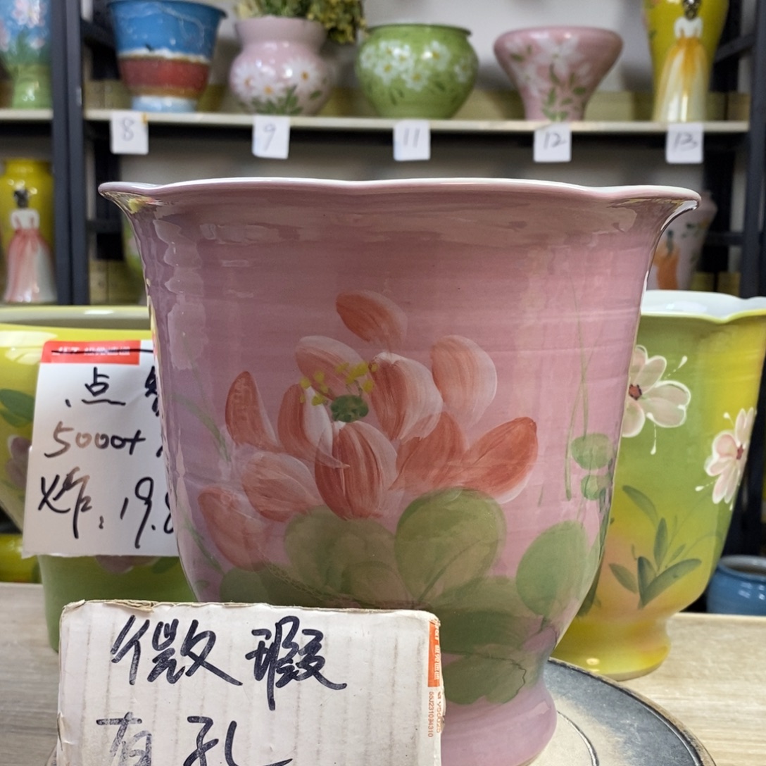 景德镇手工手绘陶瓷花盆