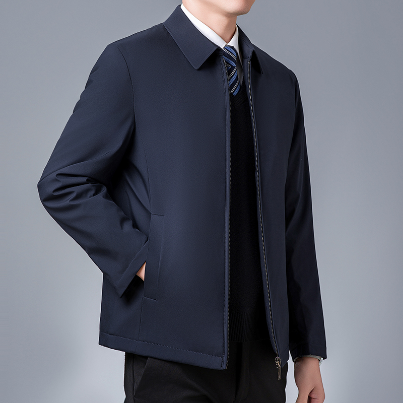 【固定内胆羽绒服】冬季御寒保暖加绒加厚外套男士爸爸装白鸭绒外套