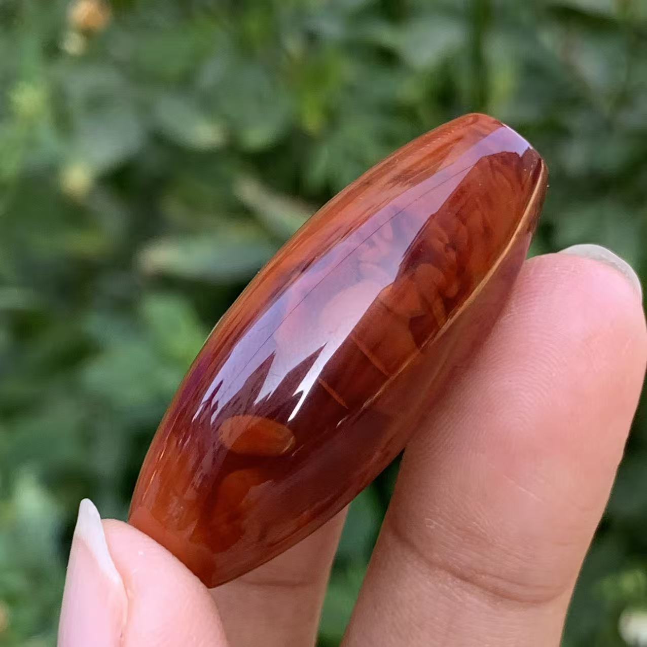 (传承全品级) 南红瓦西牛血红火焰 桶珠吊坠 品质高阶 15.9*39