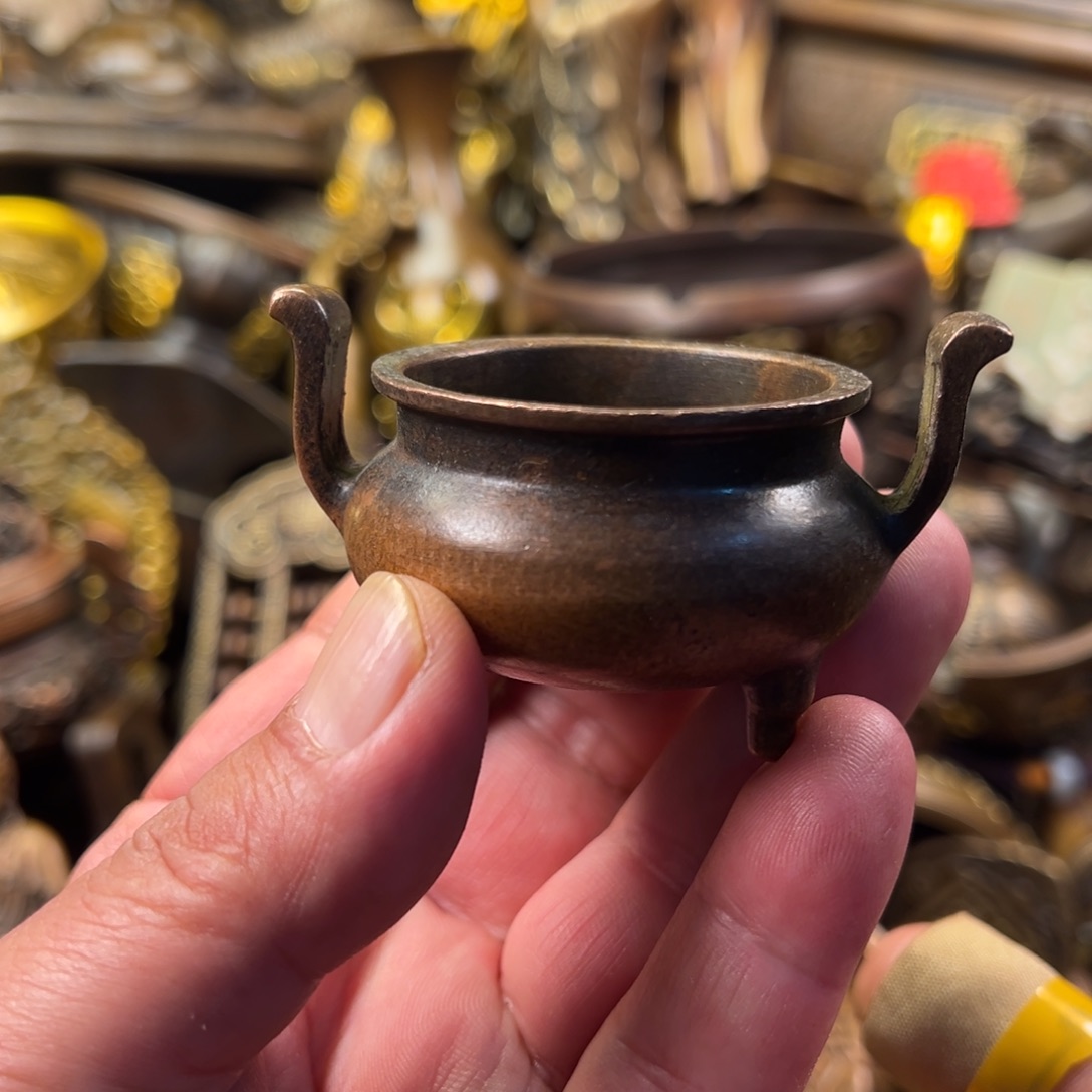 茶壶香炉铜器摆件 