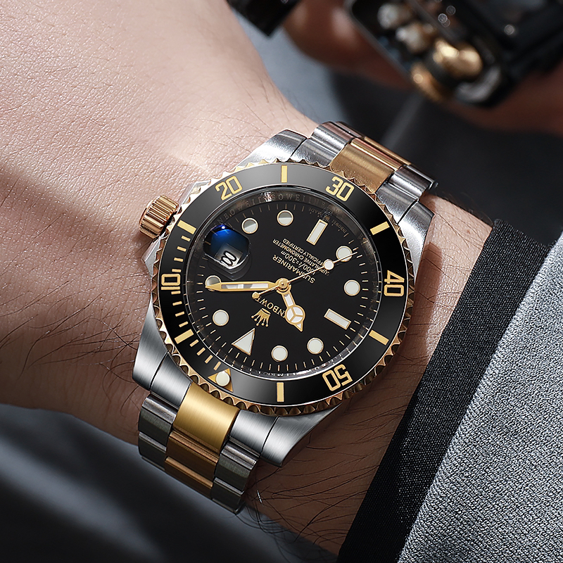 【进口机芯-黑金鬼王】全新未使用-英铂威/INBOWEI进口机械腕表