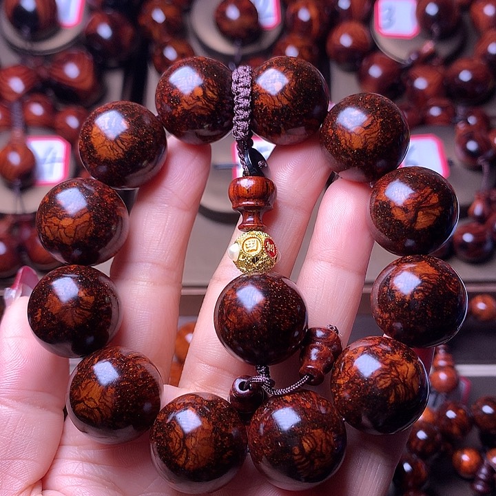 黄花梨/降香黄檀派**星2.0双面花开富贵纹