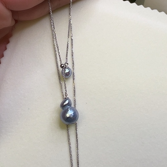 套链银S925镶嵌海水珍珠