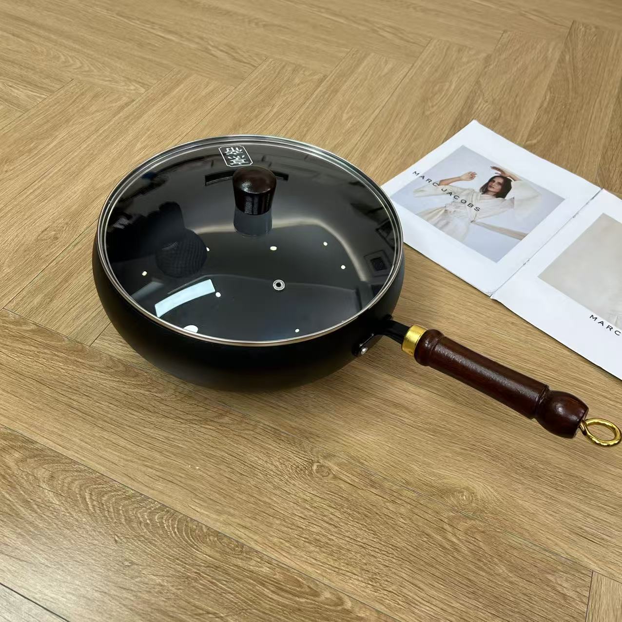 28cm 家用古法大肚锅炒锅Y337