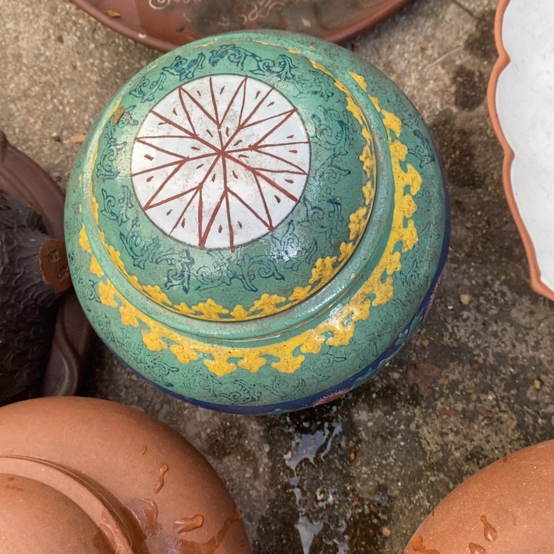 *****紫砂茶壶菜绘茶叶罐