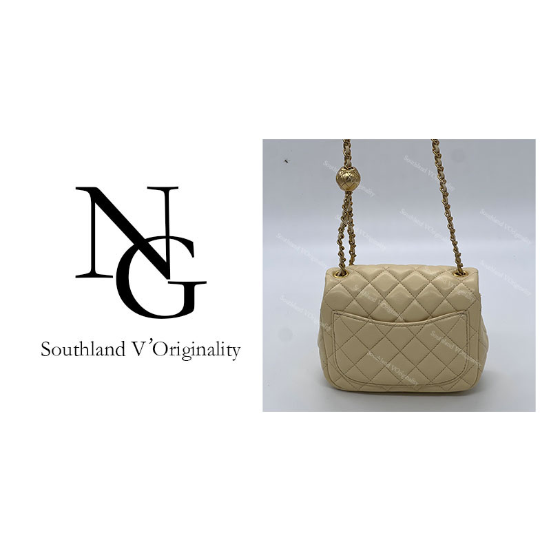 NG/16CM原创私定真皮包1067-F金球小方胖香-黄