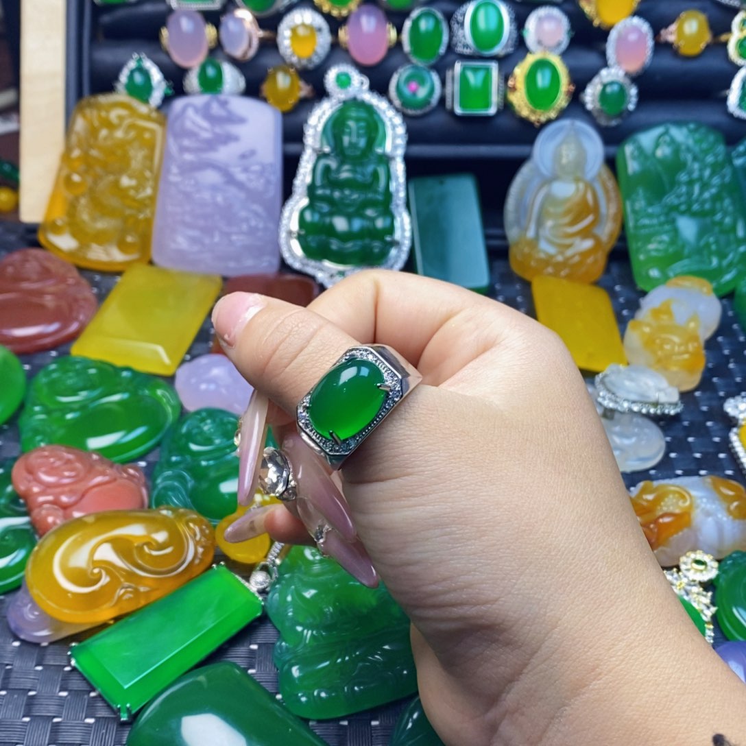 玛瑙/玉髓合金戒指