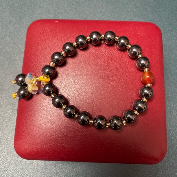 正品太赫兹石圆珠手链时尚百搭男女款