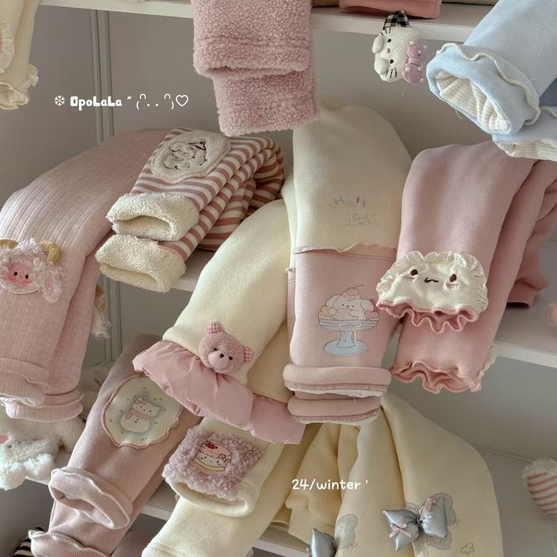 女童加厚保暖棉裤冬季百搭休闲打底裤棉裤加绒儿童秋冬季韩版