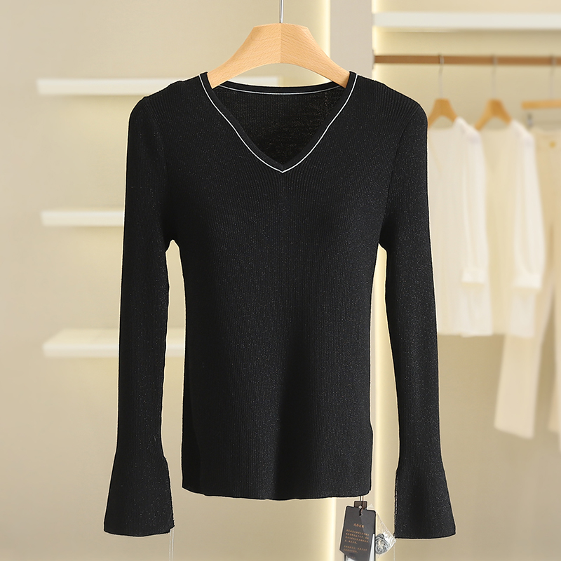 B1279-【珂】显瘦百搭针织衫#1ZKL57M074