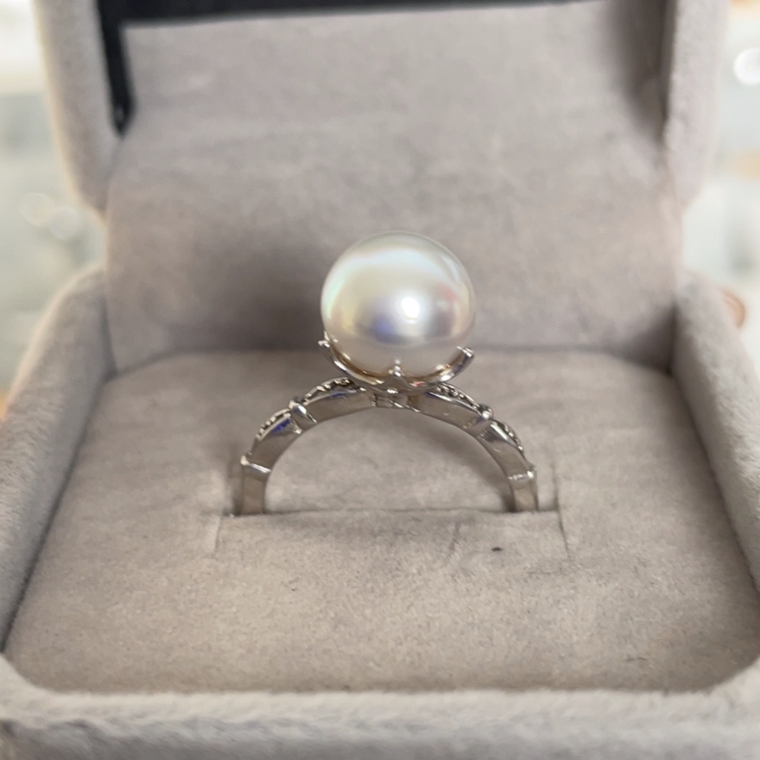 海水珍珠戒指银S925镶嵌