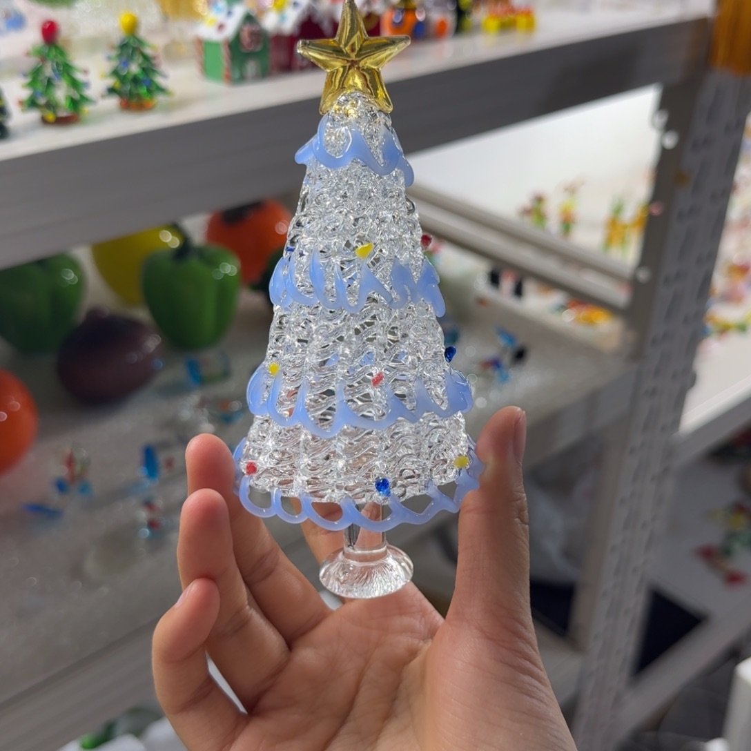 琉璃手工艺品透蓝色