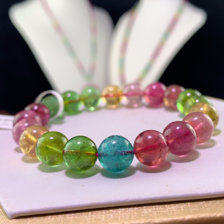 双色碧玺手链未镶嵌