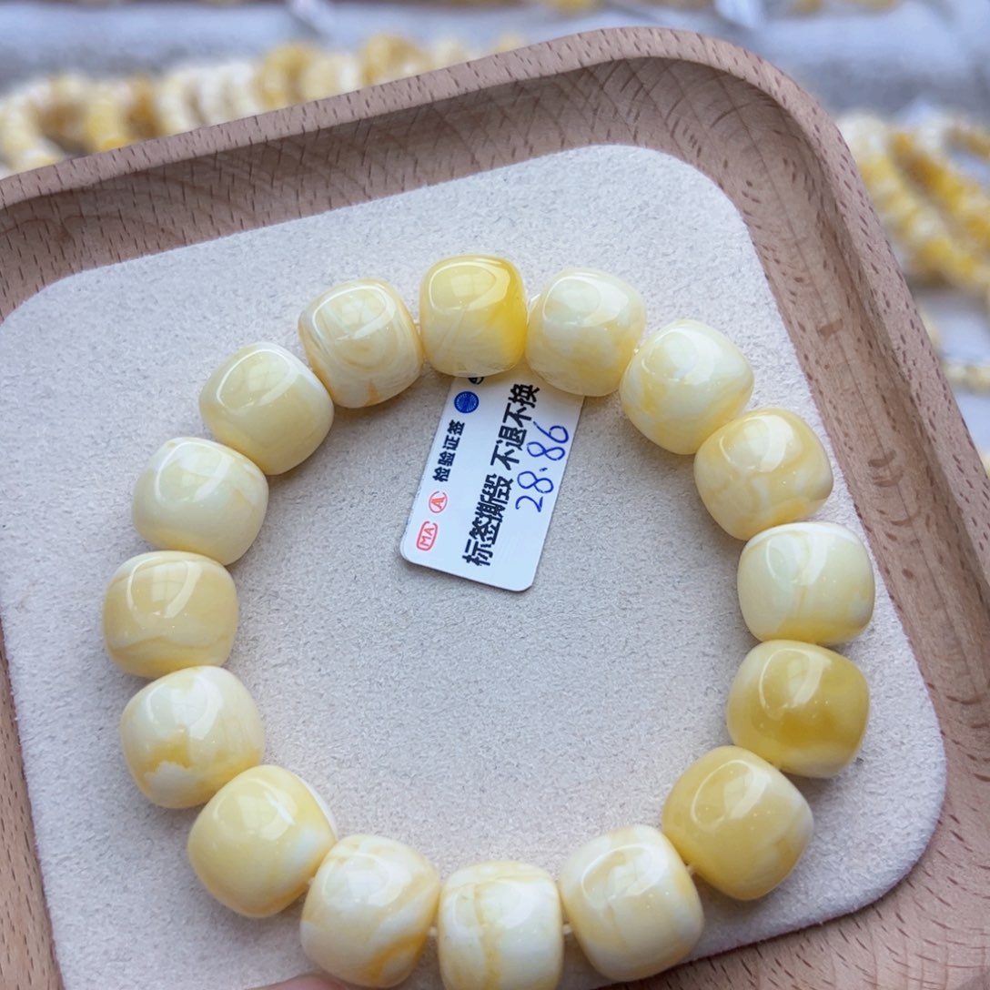 琥珀手链未镶嵌Y*M28.86，老型