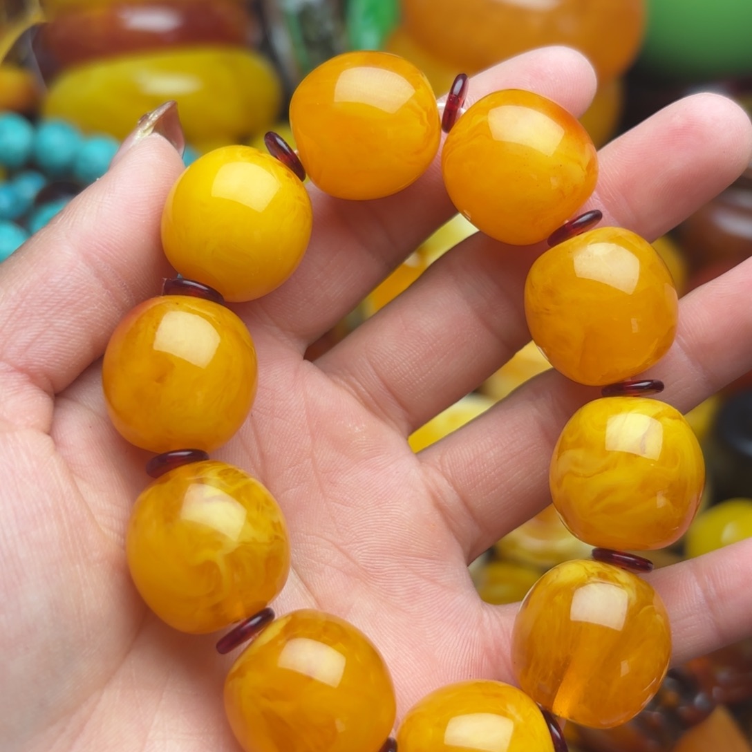 琥珀手链未镶嵌蜜蜡