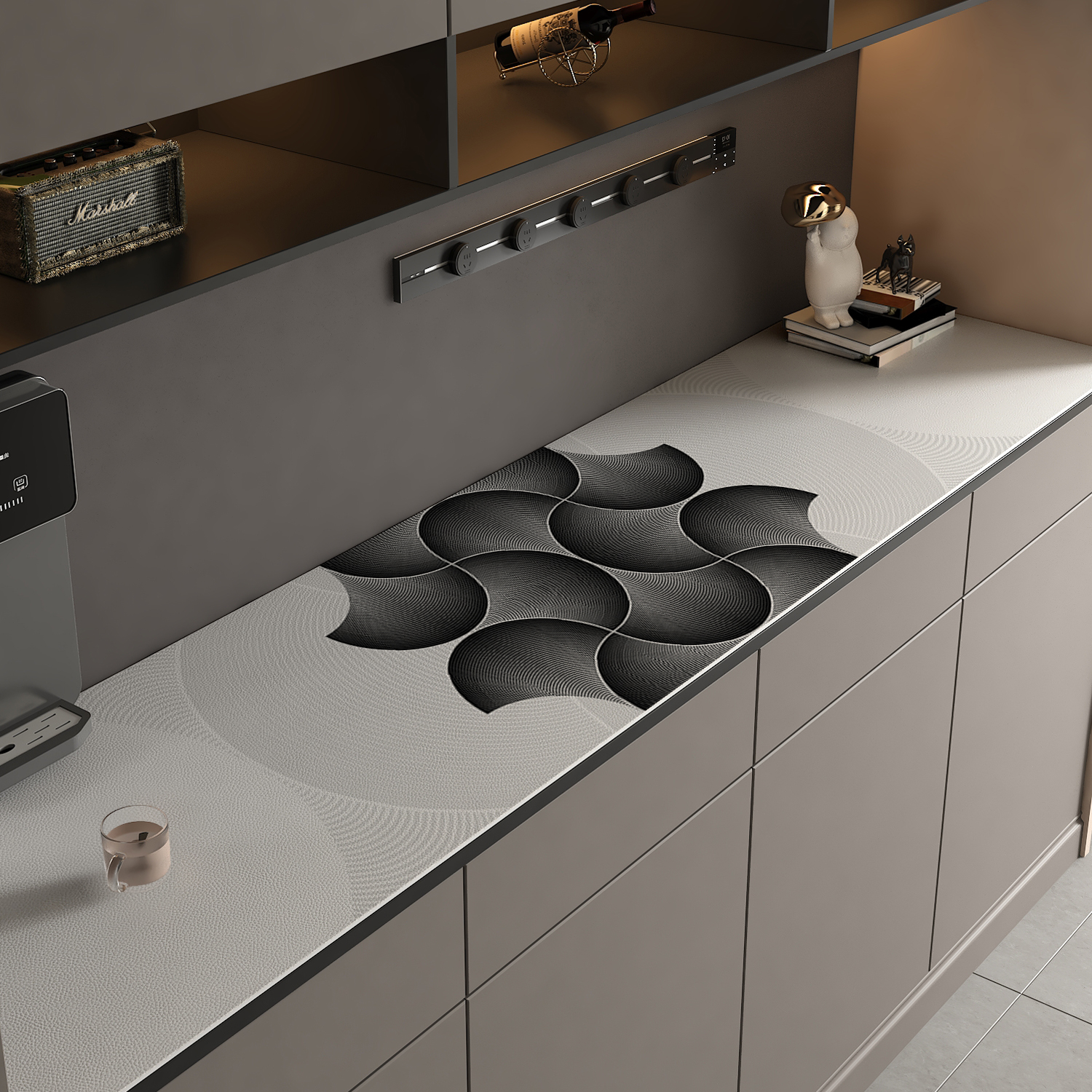 餐边柜桌垫电视柜鞋柜玄关轻奢高级皮革桌布防脏台面保护垫子盖布