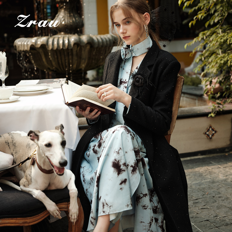 【臻选】ZRAU复古时尚大衣冬季新款中长款外套Z1244V30001