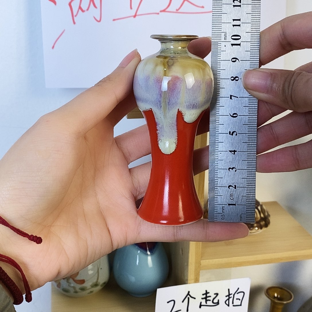 摆件景德镇高温陶瓷小花瓶