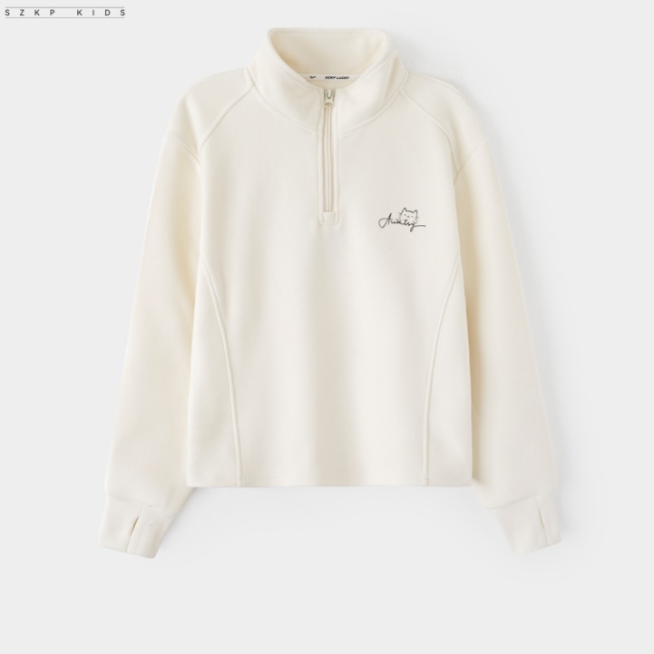 【巨百搭~保暖】女童秋冬德绒卫衣休闲女宝宝半高领洋气长袖上衣