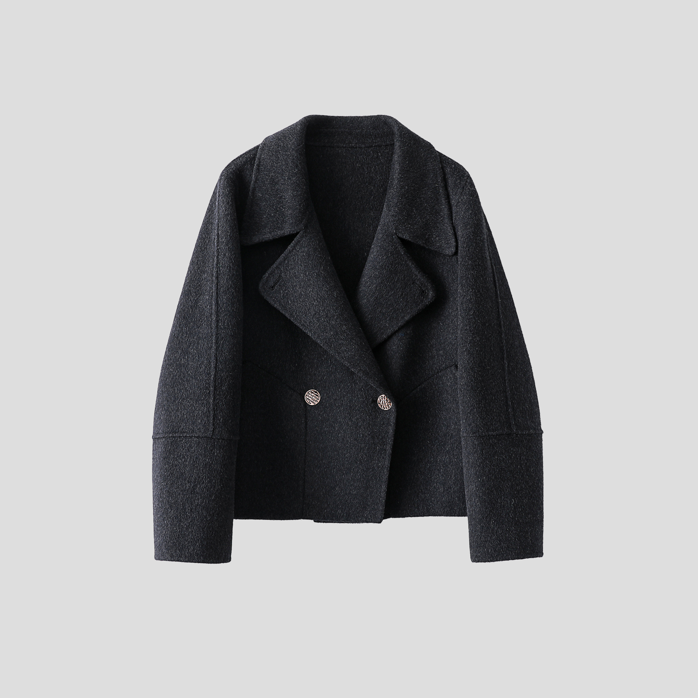 WLIN 秋冬新款 女士短款毛呢外套 2025秋冬