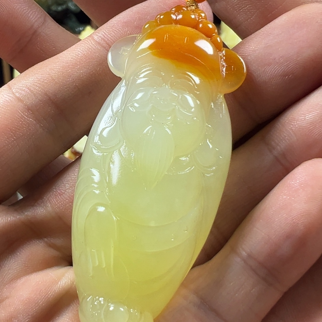 未镶嵌岫玉手把件天然岫玉