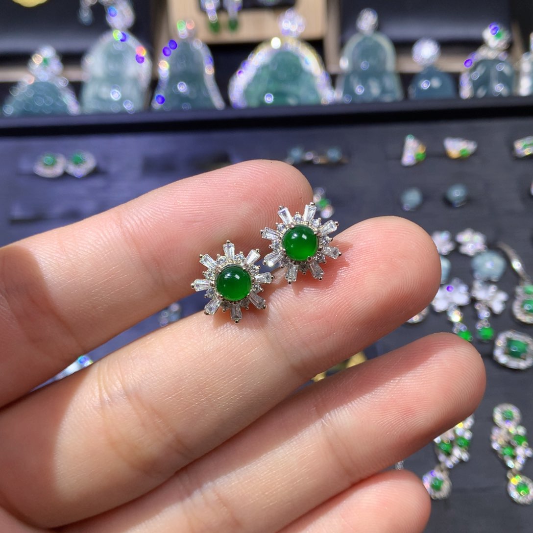 翡翠银S925镶嵌颈饰?****哥7767776777777