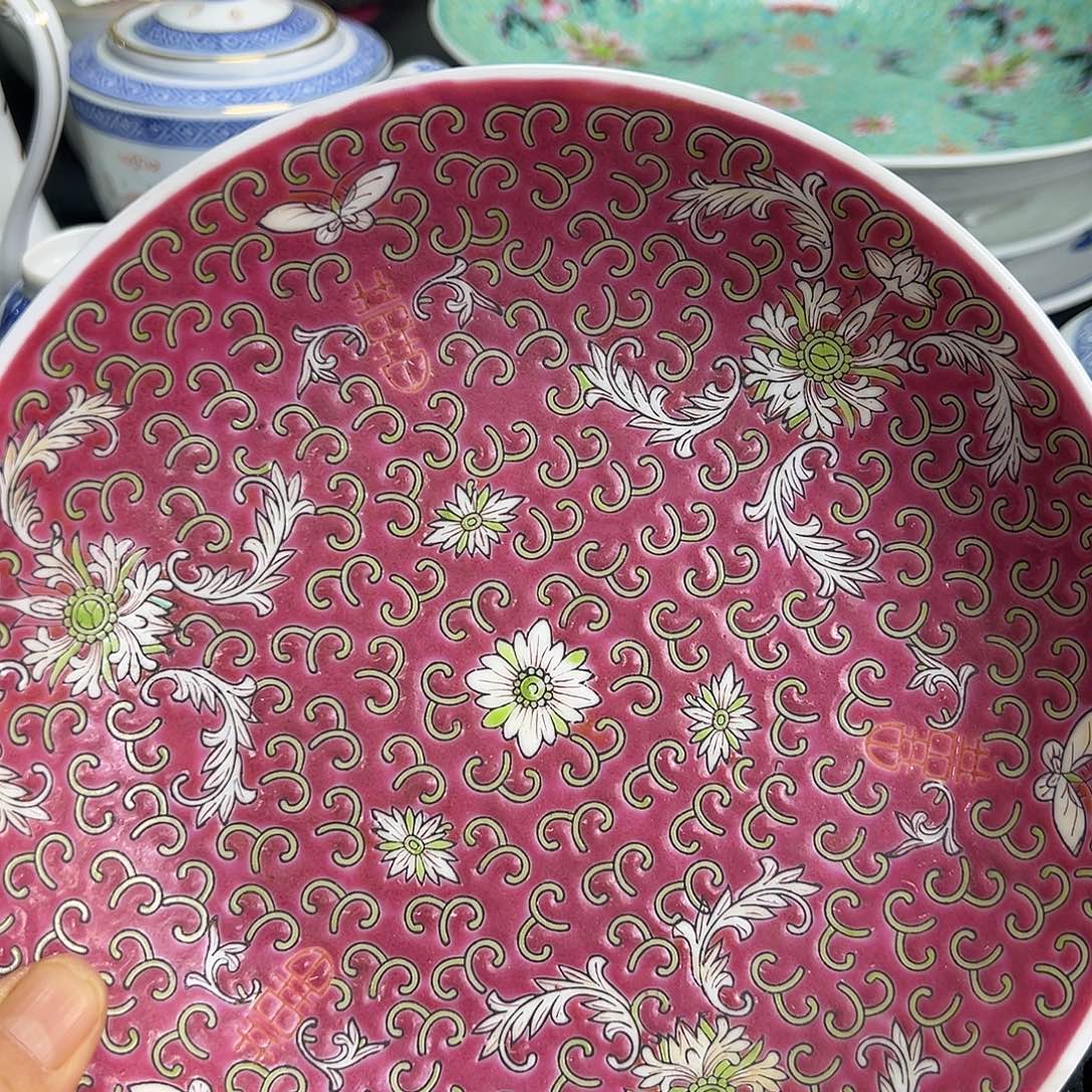 盘景德镇陶瓷粉彩盘