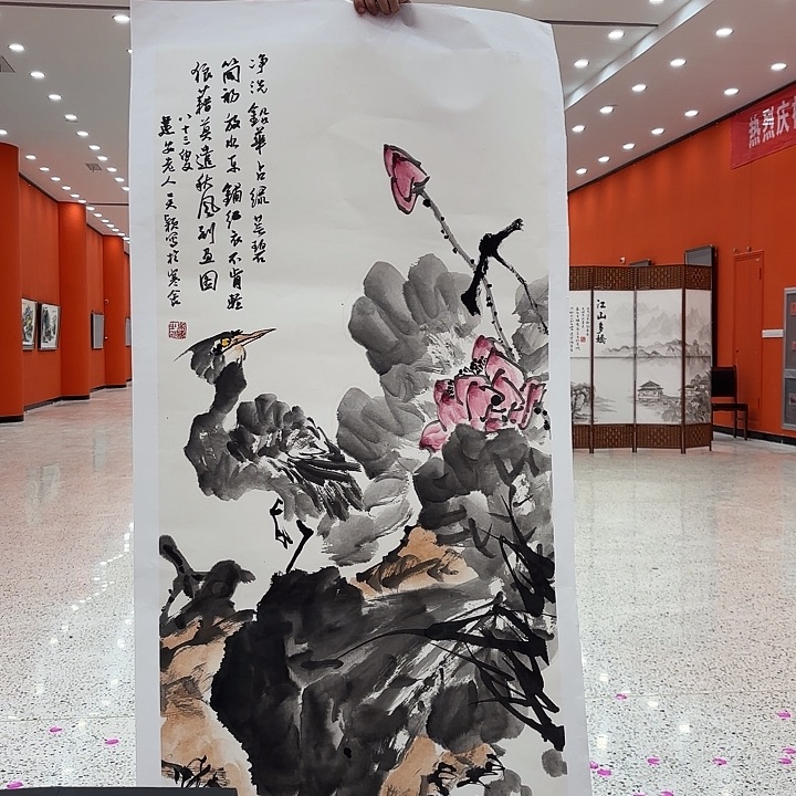 国画东**慧吴颖老先生国际展览原作