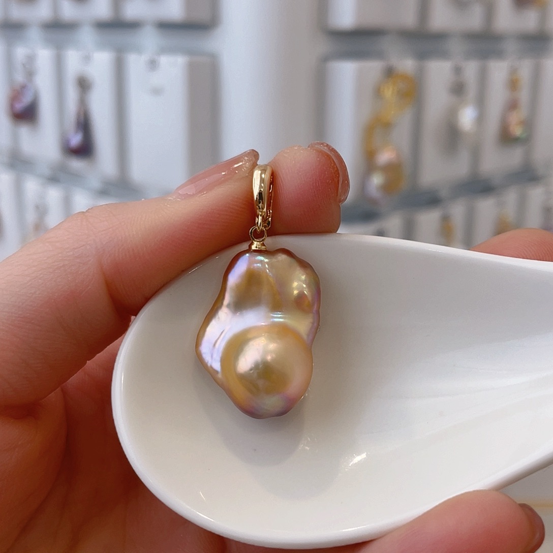 淡水珍珠颈饰银S925镶嵌微****天