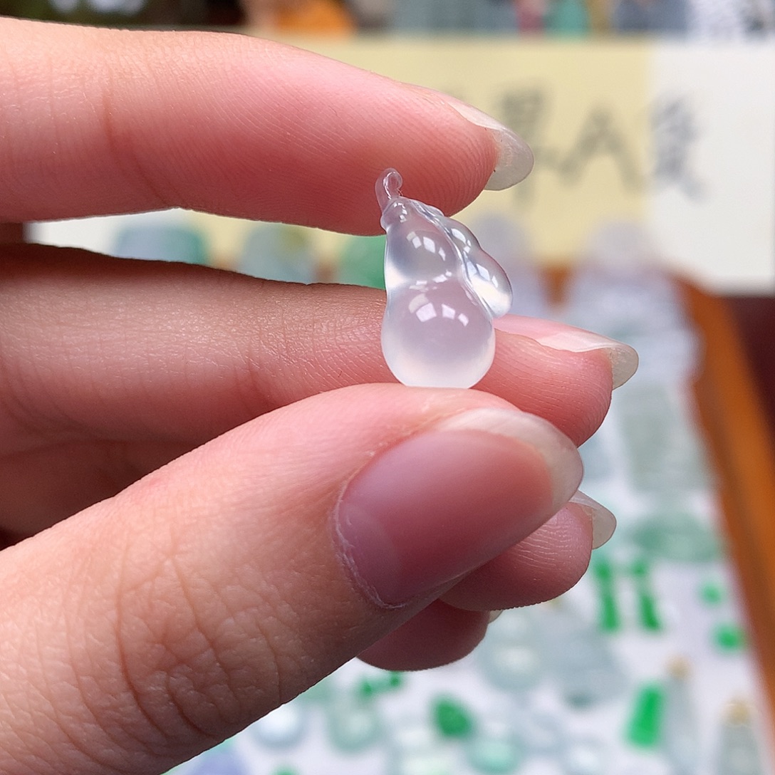 翡翠裸石缅甸天然A货翡翠冰种葫芦