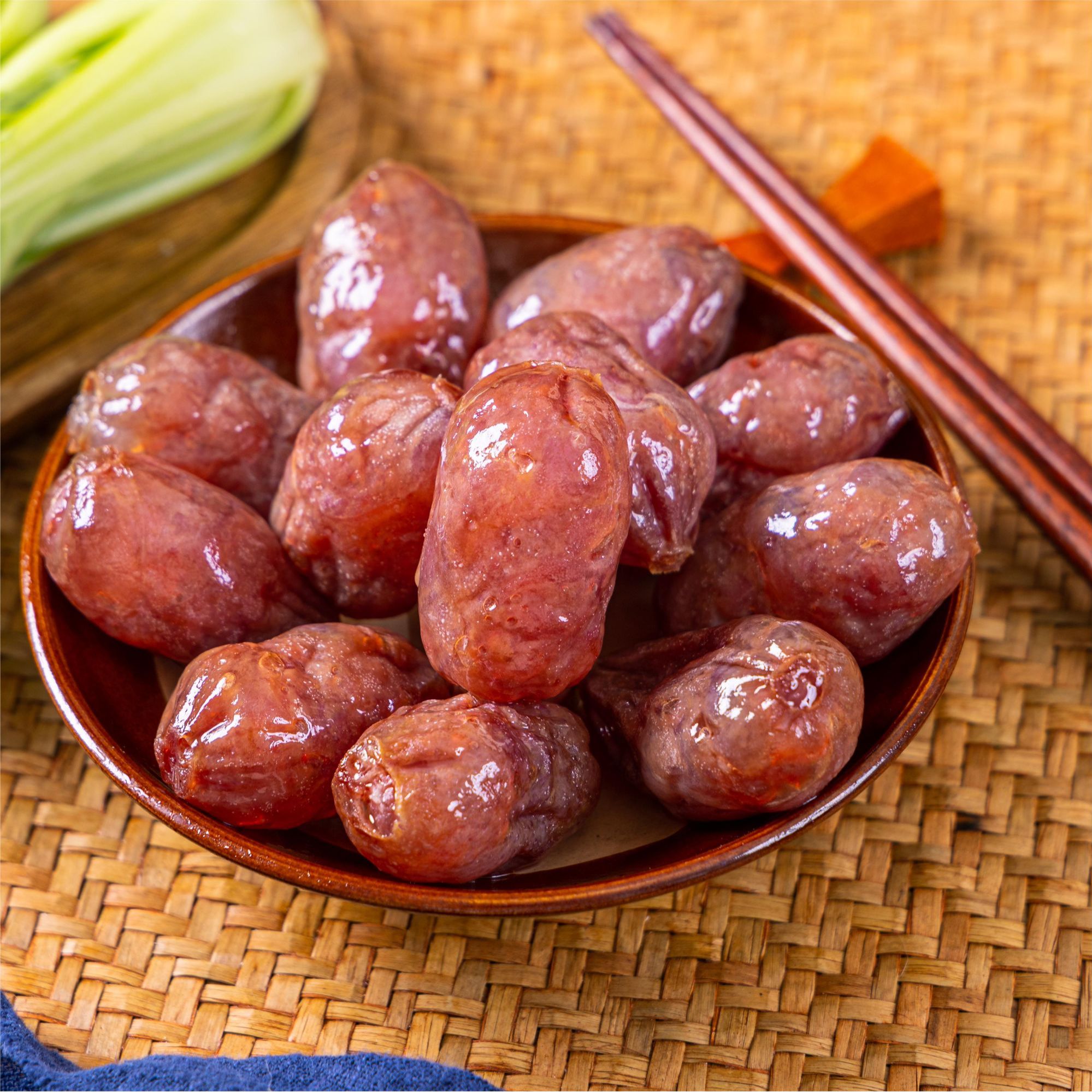 东莞肥仔秋切肉腊肠500g新鲜土猪肉优级广东腊味7分瘦腊肠一级肠