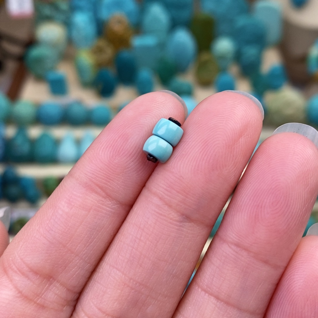 绿松石珠宝奇石未镶嵌5mm