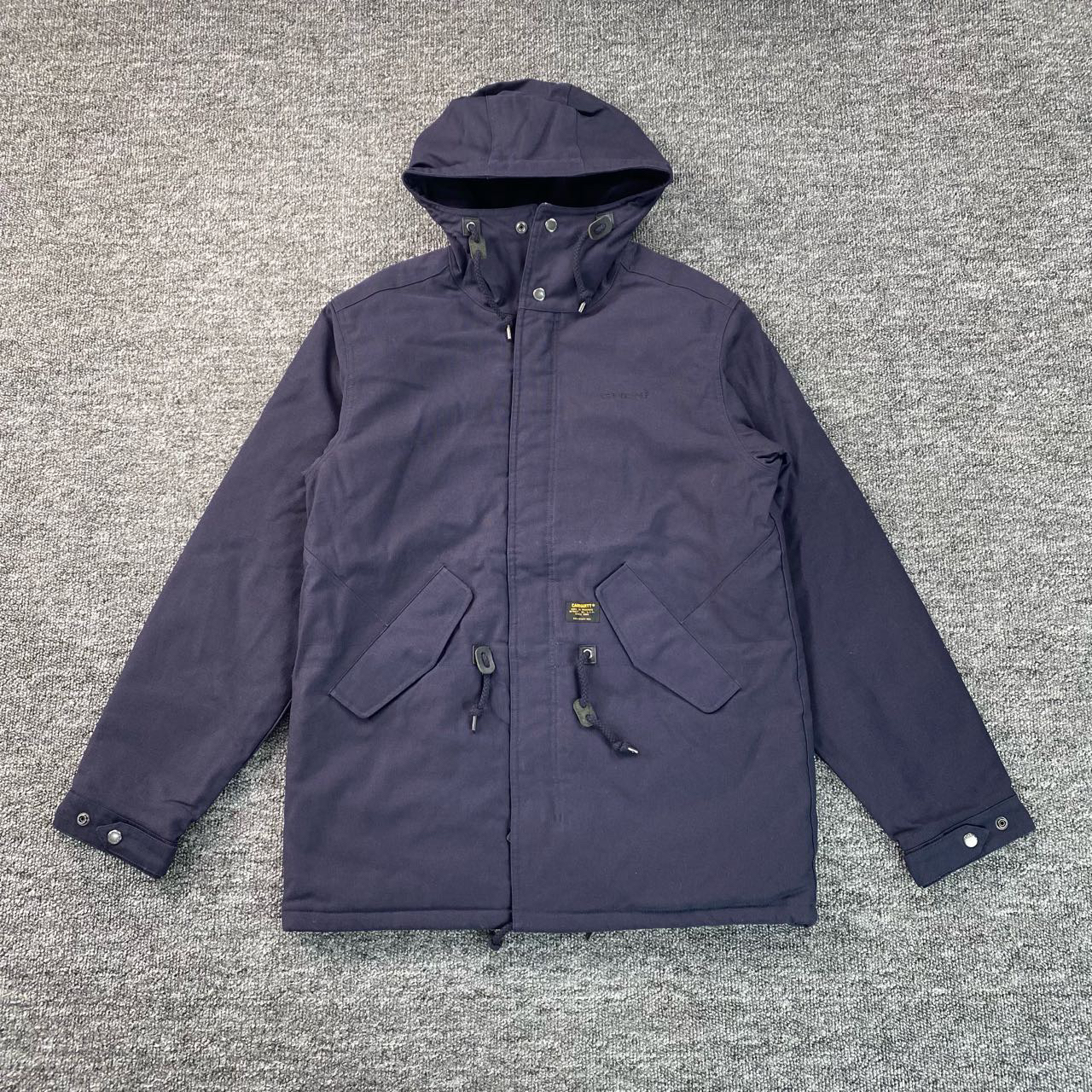 99新 YSL/圣罗兰 03860/Carhartt WIP深蓝色连帽派克棉服外套/S码