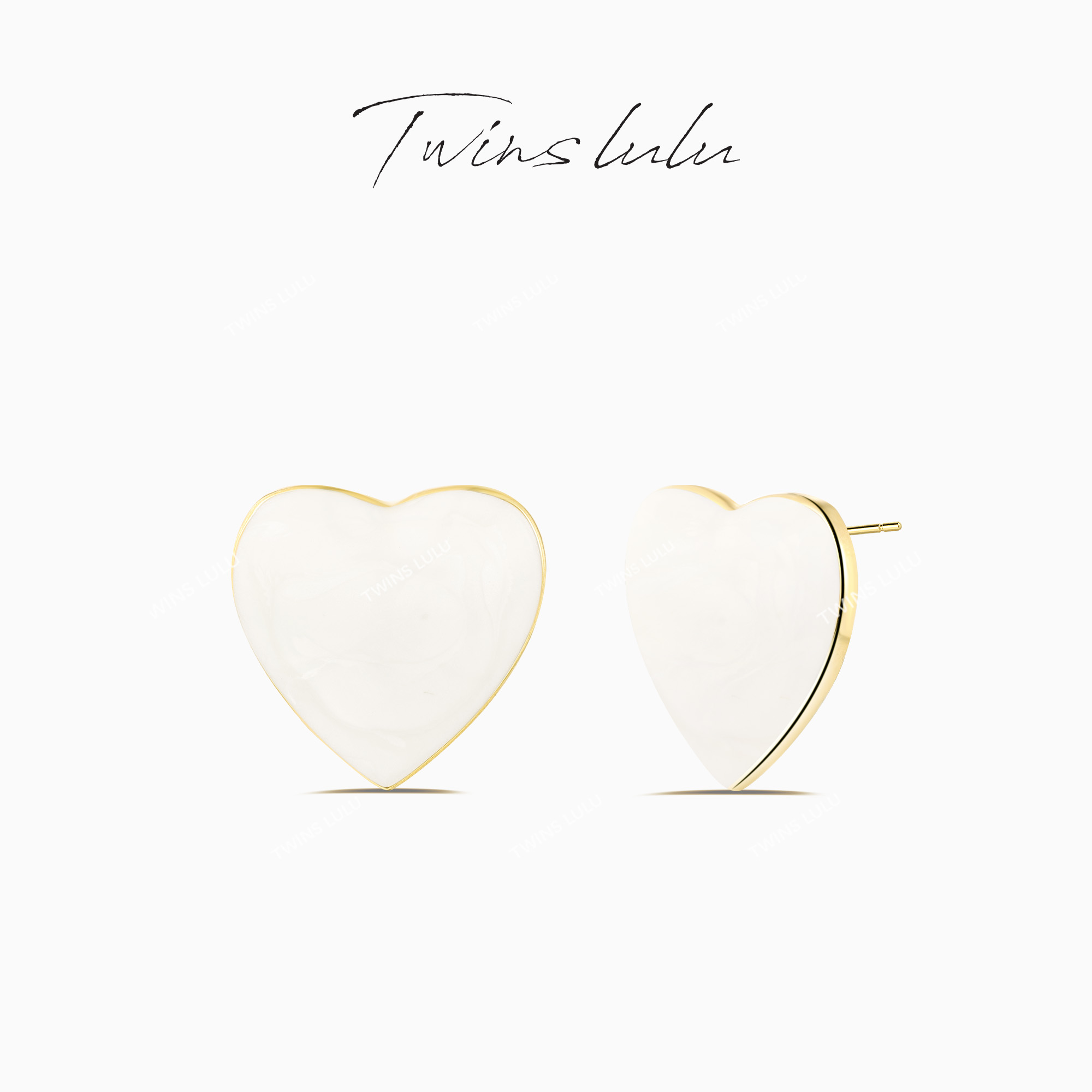 AIAX【官方正品】夏天可爱气质简约爱心耳环TSL376