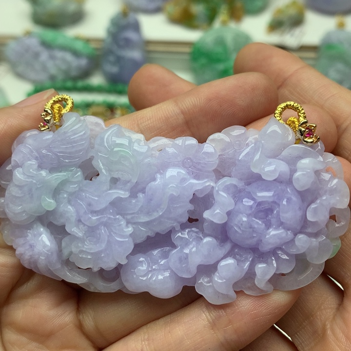 颈饰未镶嵌翡翠紫*翡翠