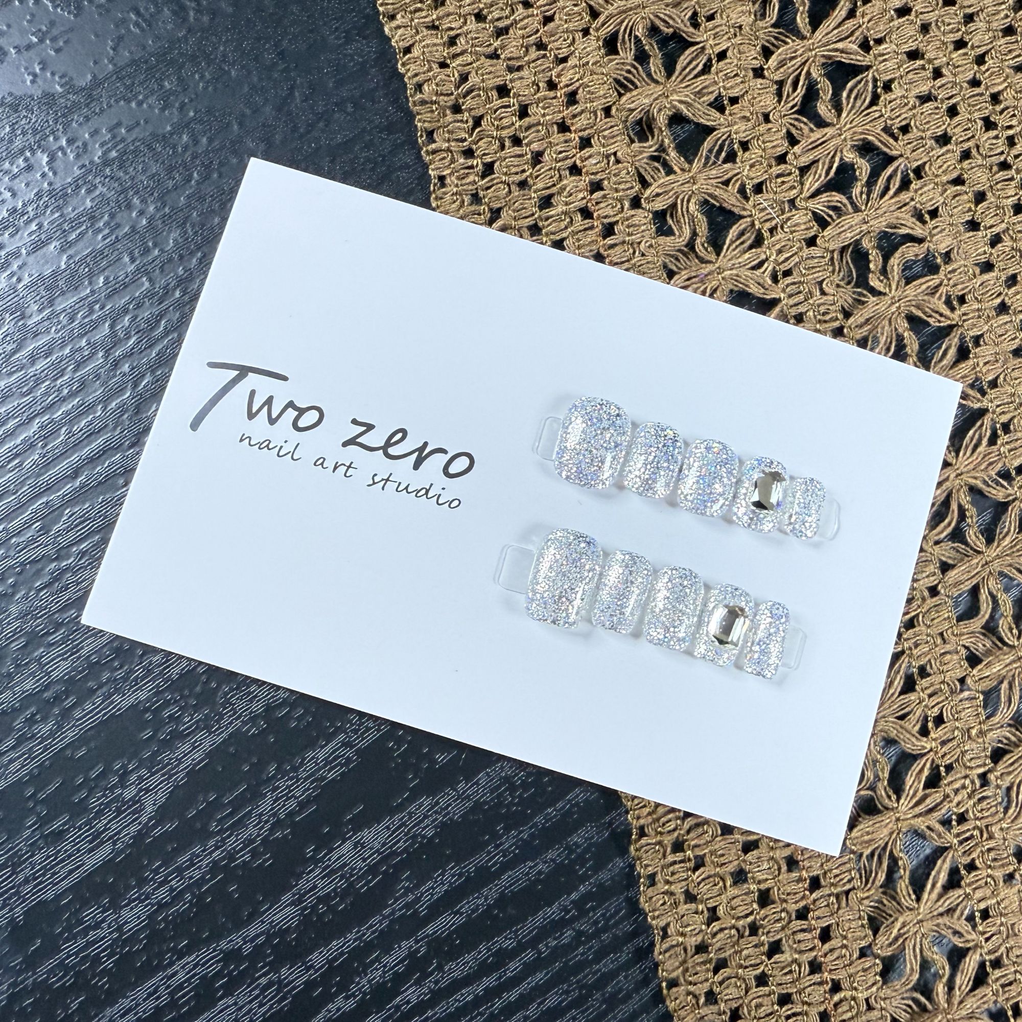 【星芒】带钻爆闪酷辣风穿戴甲 Two zero纯手工穿戴甲