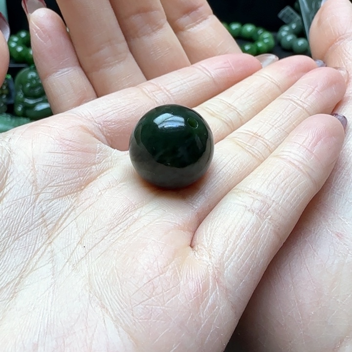 和田玉（碧玉）单珠未镶嵌