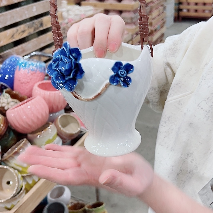 有孔，凑单福利满10元发货陶瓷多肉花盆！